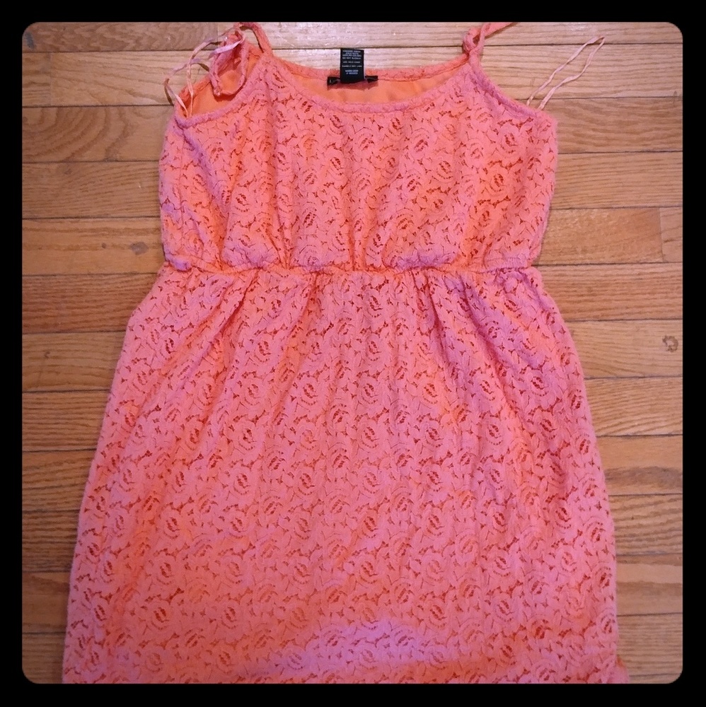 Coral sun dress
